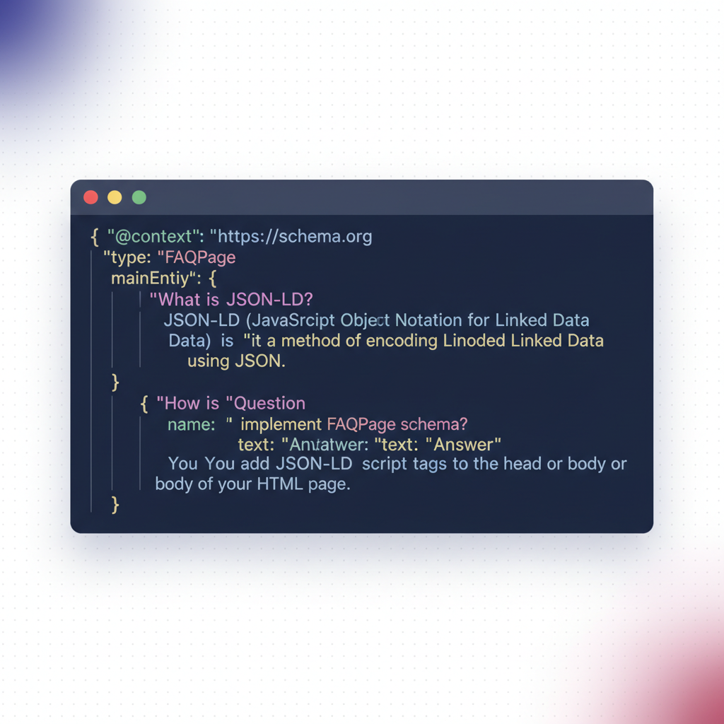 Schema markup example: Article + FAQPage JSON-LD for AEO