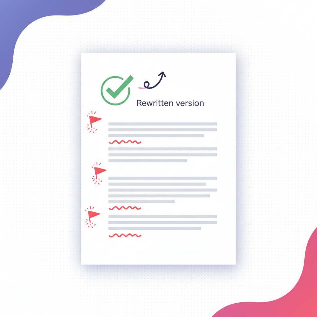 Anti-AI-tells checklist applied to a polished article draft
