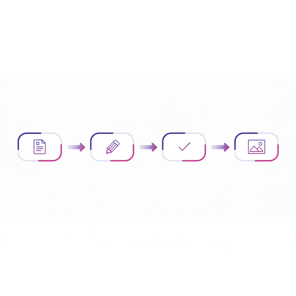 Multi-stage AI content writing pipeline: brief, draft, polish, images